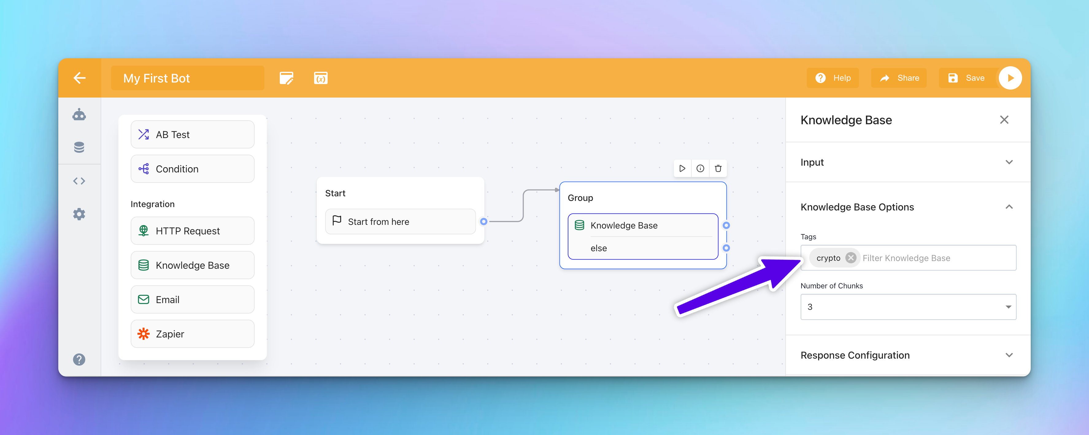 Filter knowledge base